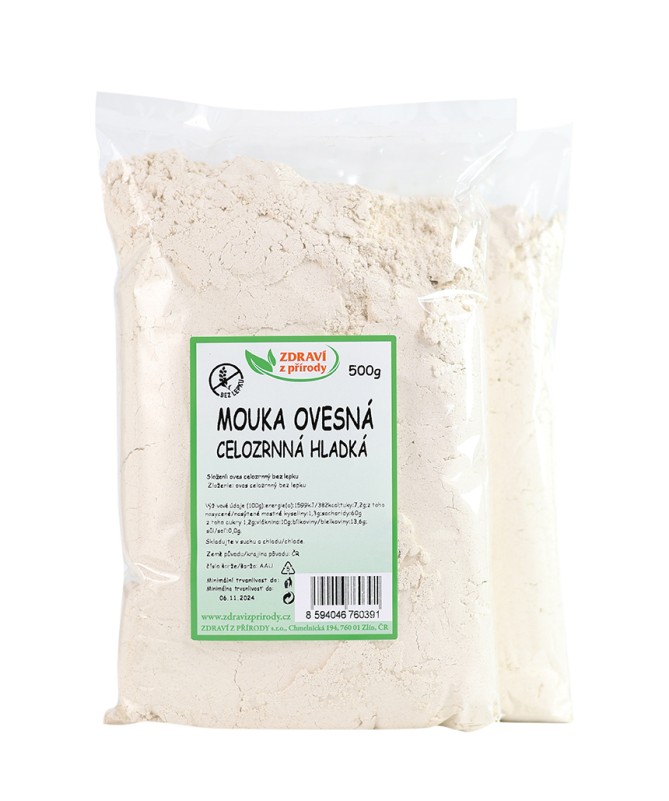 Múka ovsená celozrnná hladká bezlepková 500g ZP