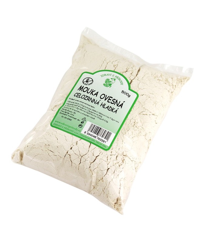 Múka ovsená celozrnná hladká bezlepková 500g ZP – Obrázok 2