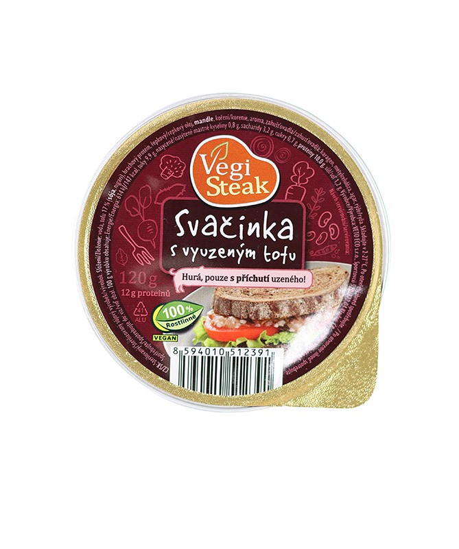 Vegi Steak Svačinka s vyúdeným tofu 120g