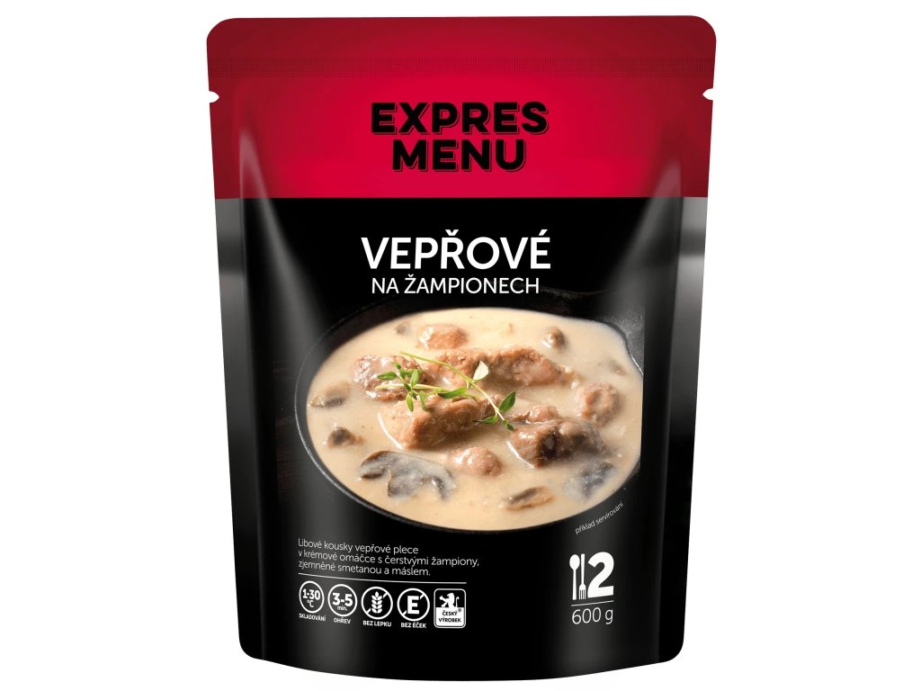 Bravčové na šampiňónoch 2 porcie/600g